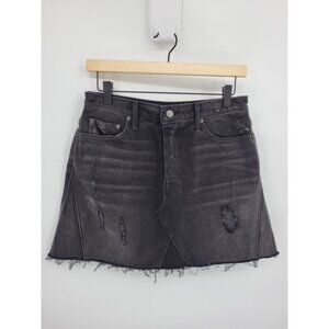 New Grlfrnd 27 Eva Denim Jean Mini Skirt Black Dark Wash Hotel California